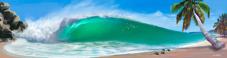 Surf Art : Power vs. Will by Kem McNair