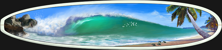 Surfboard Wall Art : Power Vs. Will by Kem McNair